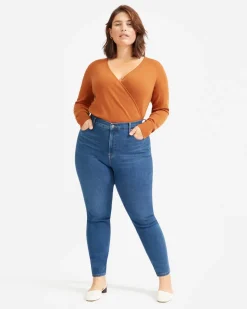 Everlane Jackets & Coats|Jackets*The Authentic Stretch High-Rise Skinny Deep Atlantic