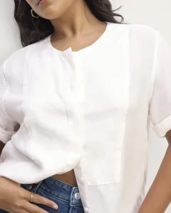 Everlane Tops*The Bib Shirt in Linen
