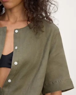 Everlane Tops*The Bib Shirt in Linen