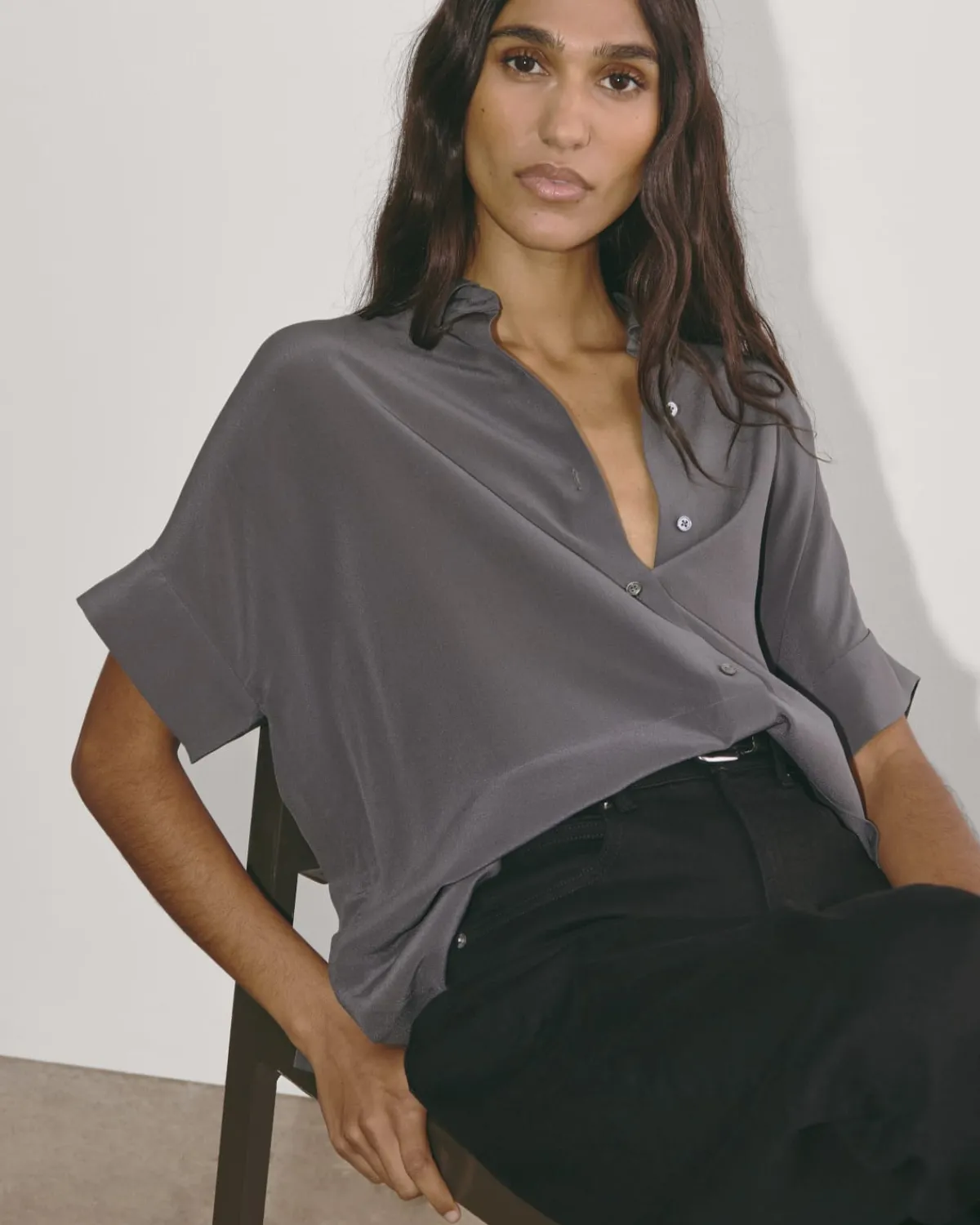 Everlane Tops*The Boxy Shirt in Washable Silk
