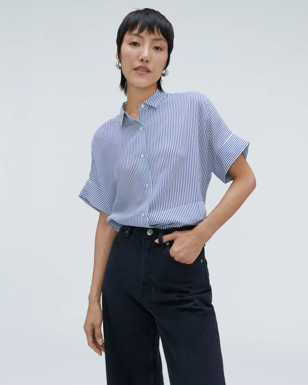 Everlane Tops*The Boxy Shirt in Washable Silk