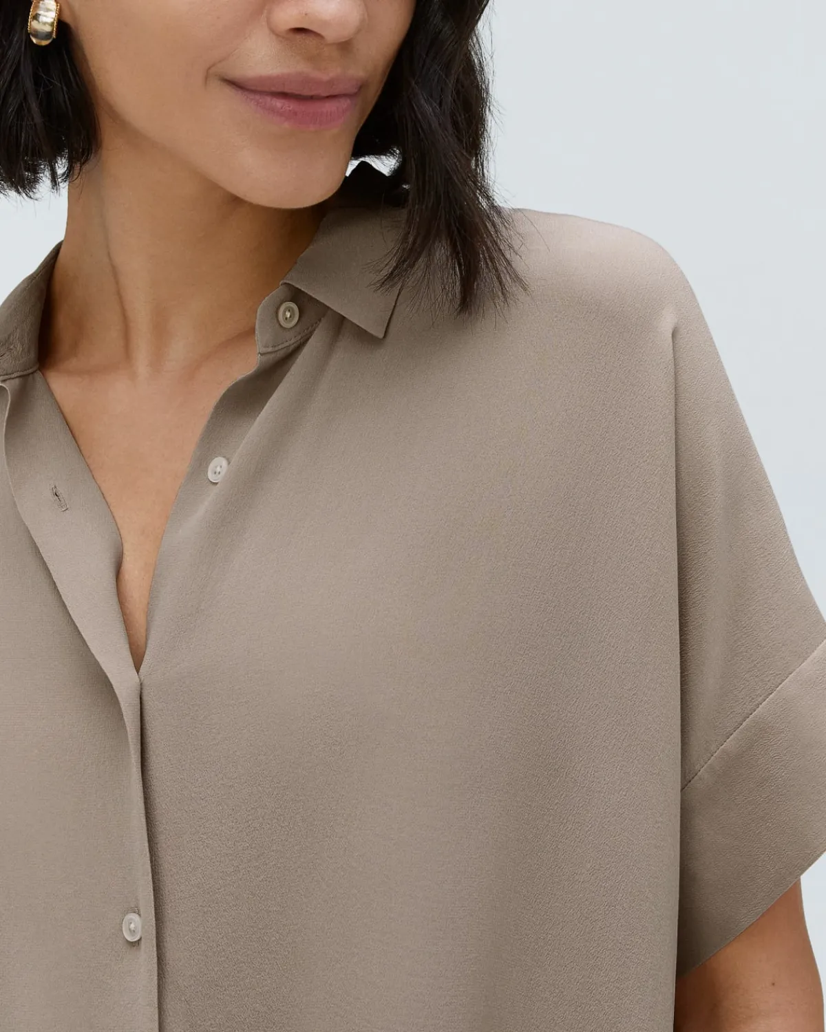Everlane Tops*The Boxy Shirt in Washable Silk