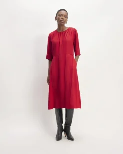 Everlane Dresses*The City Stripe Ruched Dress