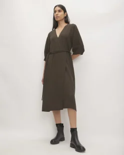 Everlane Dresses*The City Stripe Wrap Dress