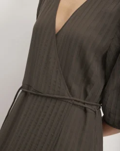 Everlane Dresses*The City Stripe Wrap Dress