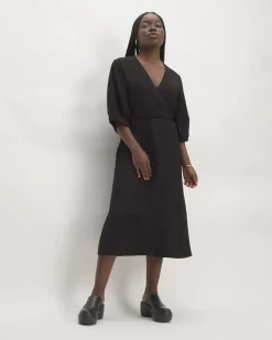 Everlane Dresses*The City Stripe Wrap Dress