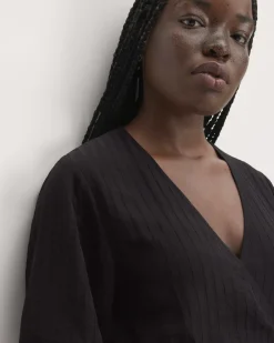 Everlane Dresses*The City Stripe Wrap Dress