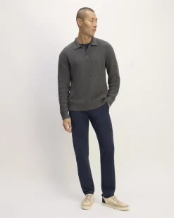 Everlane Sweaters|Turtleneck Sweaters*The Cotton Chunky Rib Polo Heathered Charcoal