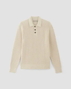 Everlane Sweaters|Turtleneck Sweaters*The Cotton Chunky Rib Polo Heathered Charcoal