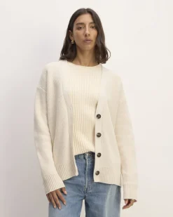 Everlane Sweaters|Cardigans*The Cotton Honeycomb Cardigan Canvas