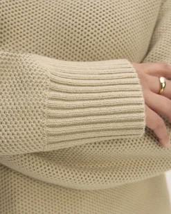 Everlane Sweaters|Crew Sweaters*The Cotton Honeycomb Square Crew Trench Coat Khaki