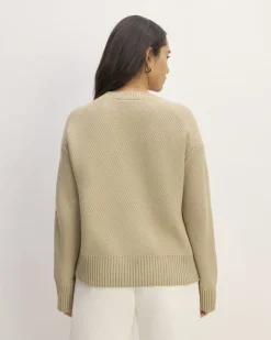 Everlane Sweaters|Crew Sweaters*The Cotton Honeycomb Square Crew Trench Coat Khaki