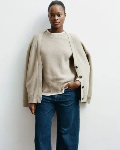 Everlane Sweaters|Crew Sweaters*The Cotton Honeycomb Square Crew Trench Coat Khaki