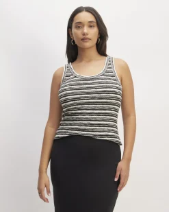 Everlane Tops*The Cozy Rib Tank Bone / Black