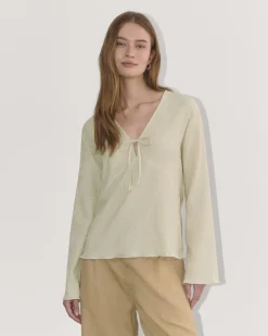 Everlane Tops*The Crinkle Long-Sleeve
