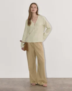 Everlane Tops*The Crinkle Long-Sleeve