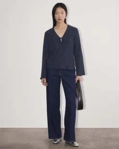 Everlane Tops*The Crinkle Long-Sleeve