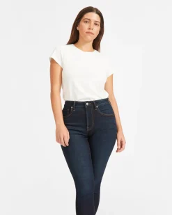 Everlane Jeans*The Curvy Authentic Stretch High-Rise Skinny Jean Dark Blue Wash