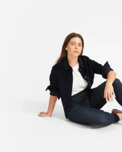 Everlane Jeans*The Curvy Authentic Stretch High-Rise Skinny Jean Dark Blue Wash