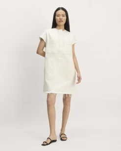 Everlane Dresses*The Denim Workwear Shirtdress Frayed Hem Bone