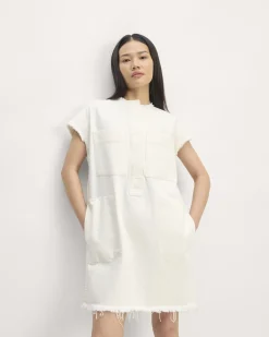 Everlane Dresses*The Denim Workwear Shirtdress Frayed Hem Bone