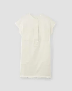 Everlane Dresses*The Denim Workwear Shirtdress Frayed Hem Bone