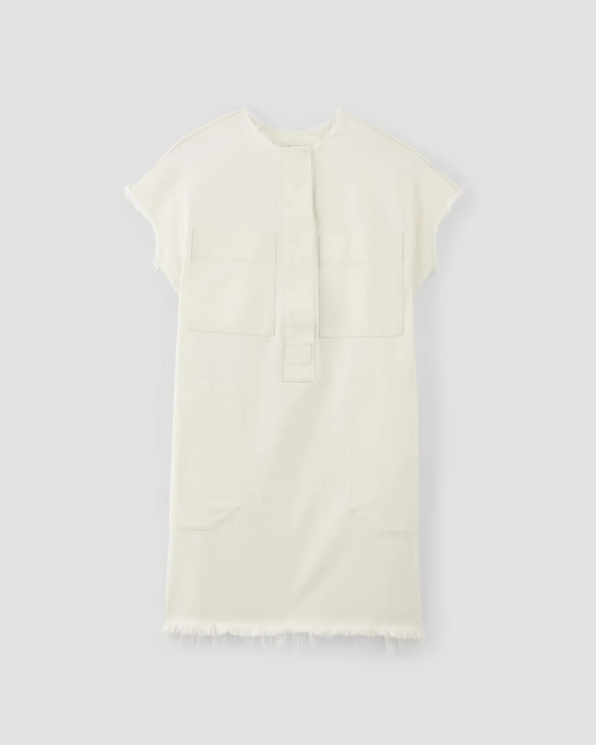 Everlane Dresses*The Denim Workwear Shirtdress Frayed Hem Bone