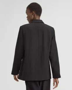Everlane Jackets & Coats|Blazers*The Drapey City Stripe Blazer Black