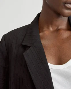 Everlane Jackets & Coats|Blazers*The Drapey City Stripe Blazer Black