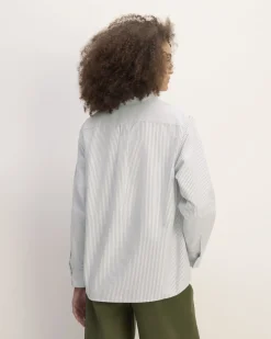 Everlane Tops*The x Marques' Almeida Patchwork Relaxed Shirt Grey Stripe Patchwork