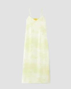 Everlane Dresses*The x Marques' Almeida Satin Tie-Dye Dress Seafoam Tie-Dye