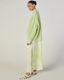 Everlane Dresses*The x Marques' Almeida Satin Tie-Dye Dress Seafoam Tie-Dye