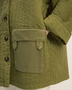 Everlane Jackets & Coats|Jackets*The x Marques' Almeida Canvas Patchwork Jacket Moss Green