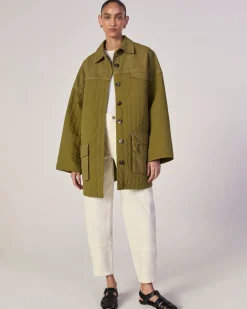 Everlane Jackets & Coats|Jackets*The x Marques' Almeida Canvas Patchwork Jacket Moss Green