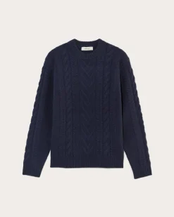 Everlane Sweaters|Turtleneck Sweaters*The Felted Merino Cable-Knit Crew Oat Melange