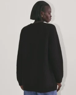 Everlane Sweaters|Crew Sweaters*The Fisherman Cardigan in Cloud Black