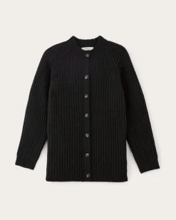 Everlane Sweaters|Crew Sweaters*The Fisherman Cardigan in Cloud Black