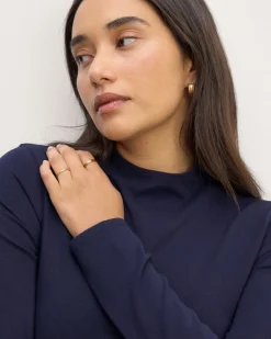 Everlane Tees|Long Sleeve Tees*The Form Funnel-Neck Tee