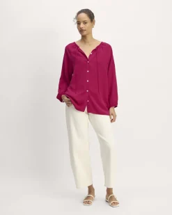 Everlane Tops*The Gathered Shirt in Butterlite