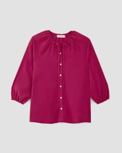 Everlane Tops*The Gathered Shirt in Butterlite