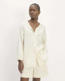 Everlane Tops*The Gathered Shirt in Butterlite