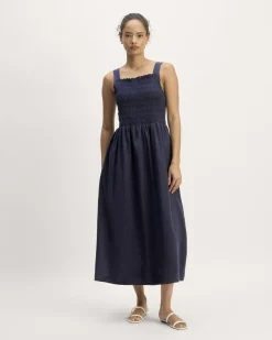 Everlane Dresses*The Gauze Smock Dress Navy