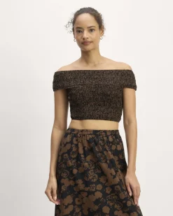 Everlane Tops*The Gauze Smock Top Black / Cocoa Small Floral