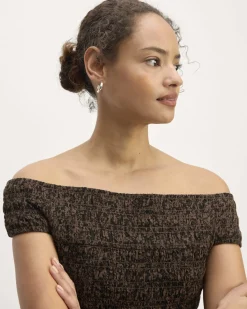 Everlane Tops*The Gauze Smock Top Black / Cocoa Small Floral