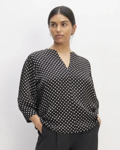 Everlane Tops*The Hammered Satin Balloon Sleeve Top