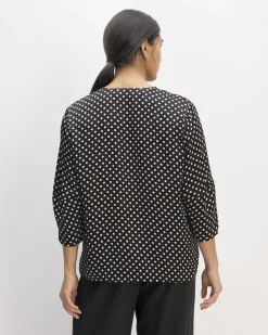 Everlane Tops*The Hammered Satin Balloon Sleeve Top