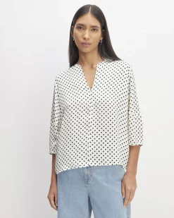 Everlane Tops*The Hammered Satin Balloon Sleeve Top