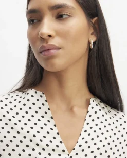 Everlane Tops*The Hammered Satin Balloon Sleeve Top