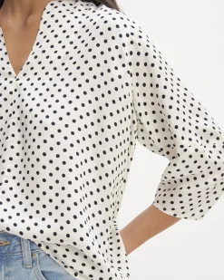Everlane Tops*The Hammered Satin Balloon Sleeve Top