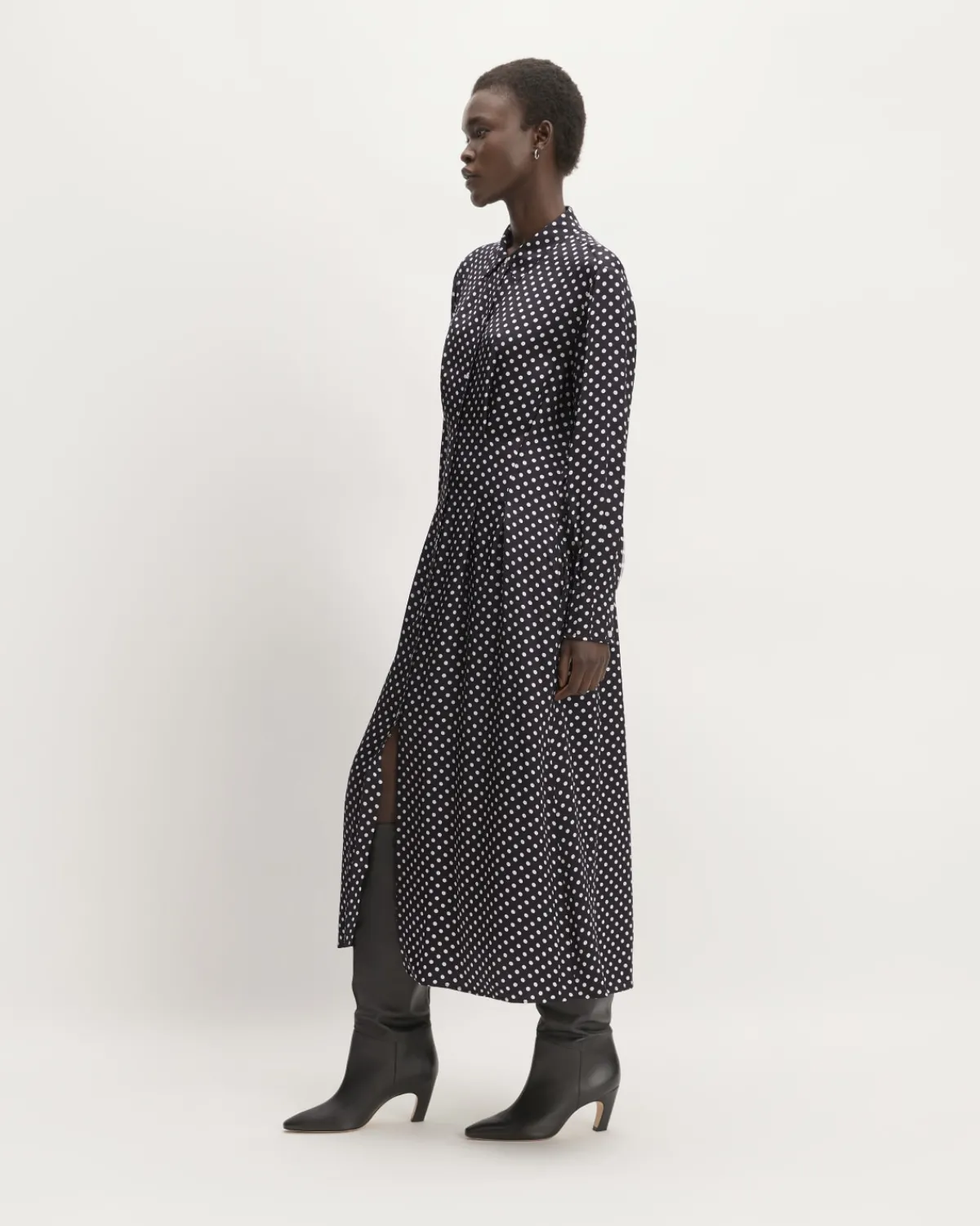 Everlane Dresses*The Hammered Satin Shirt Dress